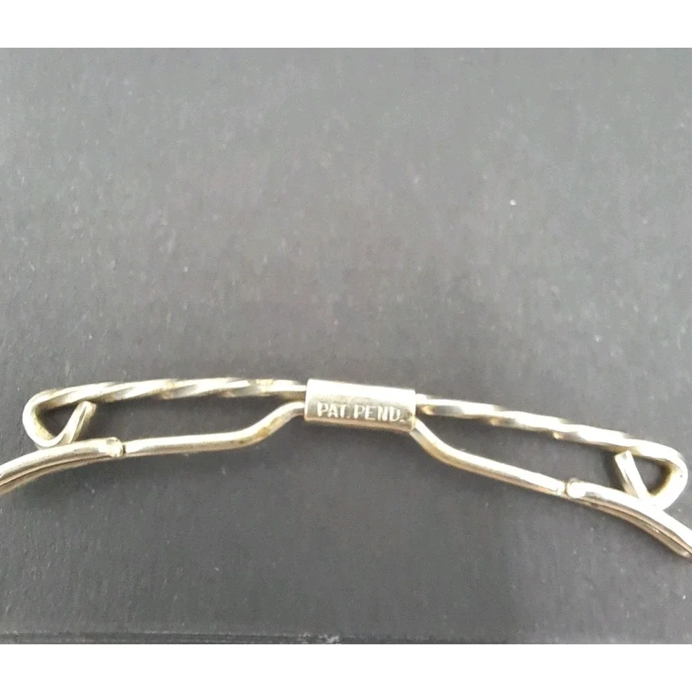 Vintage Swank 50 C Silver Tone Pat Pend Art Deco Mens Shirt Accessory Collar Bar